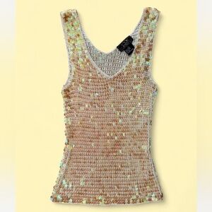 Eye Candy Gold Sequin Tank Top